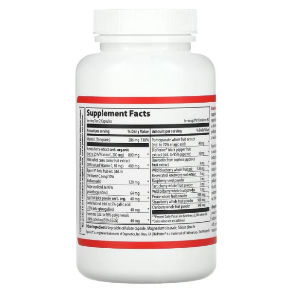 Витамин С, Vitamin C, Vibrant Health, растительный, 60 растительных капсул