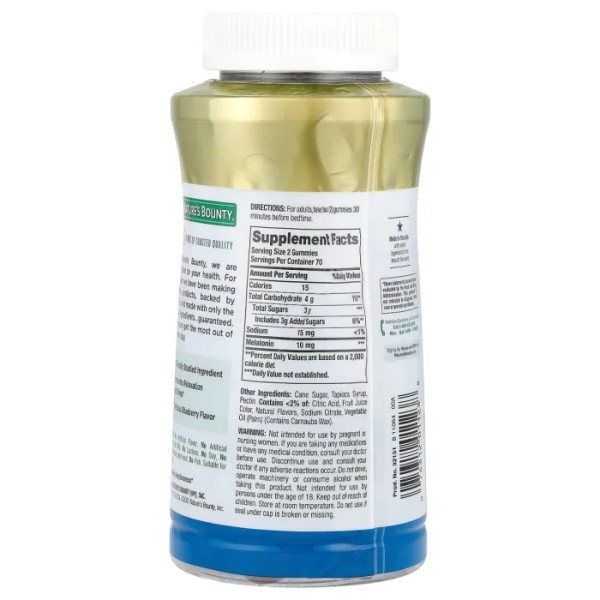 Поліпшення сну, Sleep Gummies, Nature's Bounty, смак чорниці, 140 жувальних таблеток