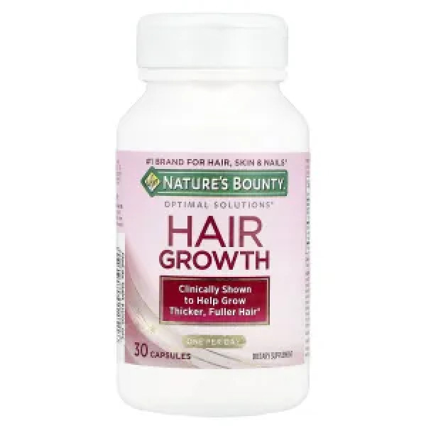 Вітаміни для росту волосся, Hair Growth, Nature's Bounty, Optimal Solutions, 30 капсул