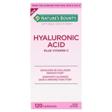 Гіалуронова кислота та вітамін C, Natures Bounty Hyaluronic Acid Plus Vitamin C, 120 капсул