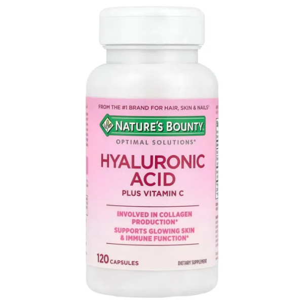 Гіалуронова кислота та вітамін C, Hyaluronic Acid Plus Vitamin C, Nature's Bounty, 120 капсул