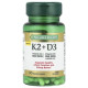 Вітамін D3 та К2, Vitamins D3 & K2, Nature's Bounty, 30 вегетаріанських капсул