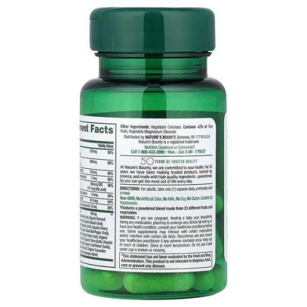 Суперфуд плюс енергія, Superfoods Plus Energy, Nature's Bounty, 30 капсул