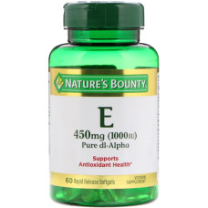 Вітамін E 450 мг (1000 МО), Nature's Bounty Vitamin E, 60 швидкодіючих капсул