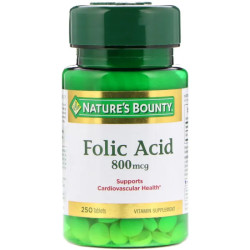 Фолиевая кислота 800 мкг, Nature's Bounty Folic Acid, 250 таблеток