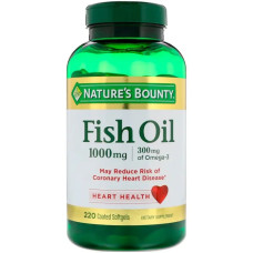 Риб'ячий жир 1000 мг, з покриттям, Fish Oil Nature's Bounty, 220 капсул