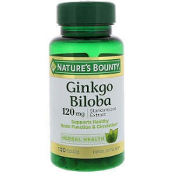 Гінкго білоба, Nature's Bounty Ginkgo Biloba, 120 мг, 100 капсул