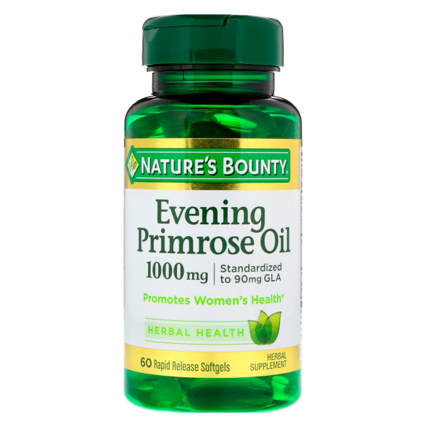 Олія вечірньої примули (Evening Primrose Oil), Nature's Bounty, 1000 мг, 60 капсул