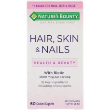 Вітаміни для волосся, шкіри та нігтів, Nature's Bounty Hair, Skin & Nails, 60 таблеток