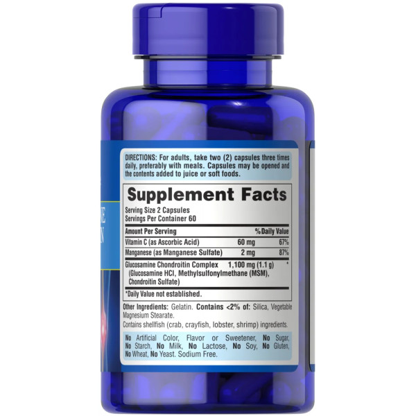 Глюкозамін хондроїтин, Glucosamine Chondroitin Complex, Puritan's Pride, 120 капсул