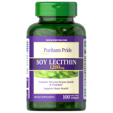 Соєвий лецитин 1200 мг, Puritan's Pride Soy Lecithin, 100 гелевих капсул