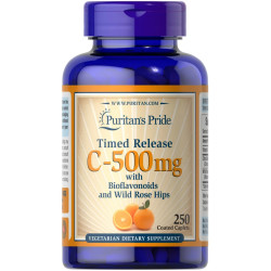 Витамин C 500 мг, Puritan's Pride Vitamin C, с шиповником, 250 каплет