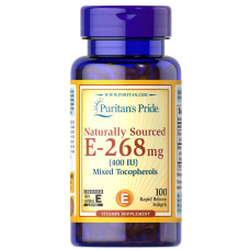 Вітамін E 400 МО, Puritan's Pride Vitamin E Mixed Tocopherols, суміш токоферолів, 100 капсул