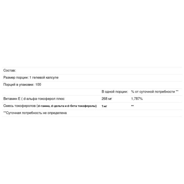 Вітамін Е і суміш токоферолів, Vitamin E Mixed Tocopherols, Puritan's Pride, 400 МО, 100 капсул