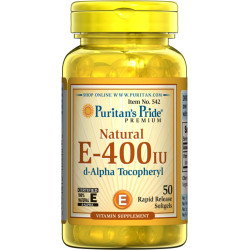 Вітамін E 400 МО, Puritan's Pride Vitamin E, 50 гелевих капсул