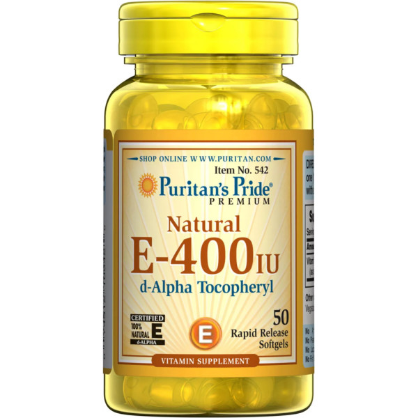 Вітамін Е-400, Vitamin E, Puritan's Pride, 400 МО, 50 гелевих капсул