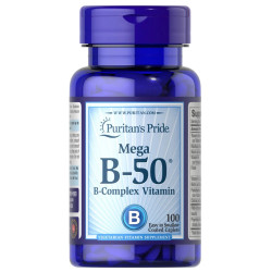 В-комплекс B-50, Puritan's Pride Vitamin B-50® Complex, 100 каплет