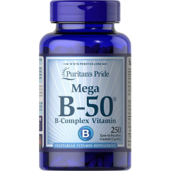 Витамин B-комплекс, Puritan's Pride Vitamin B-50 Complex, 250 каплет