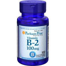 Вітамін B2 100 мг, Puritan's Pride Vitamin B-2 (Riboflavin), 100 таблеток