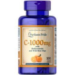 Витамин C 1000 мг, Puritan's Pride Vitamin C, с шиповником, 100 каплет