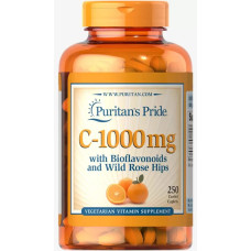Вітамін C 1000 мг з біофлавоноїдами та шипшиною, Puritan's Pride Vitamin C, 250 каплет