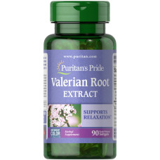 Валеріана корінь 1000 мг, Puritan's Pride Valerian Root, 90 гелевих капсул