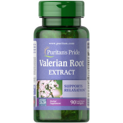 Валеріана корінь 1000 мг, Puritan's Pride Valerian Root, 90 гелевих капсул