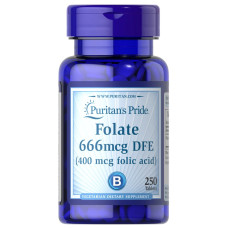 Фолієва кислота 400 мкг, Puritan's Pride Folic Acid, 250 таблеток