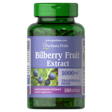 Чорниця, Puritan's Pride Bilberry, 180 капсул