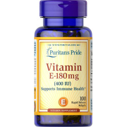Вітамін E 180 мг 400 МО, Puritan's Pride Vitamin E, 100 м'яких капсул