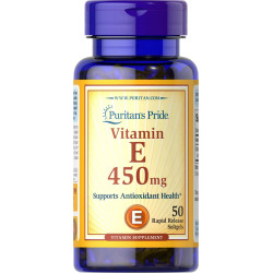 Вітамін E 450 мг, Puritan's Pride Vitamin E, 50 капсул