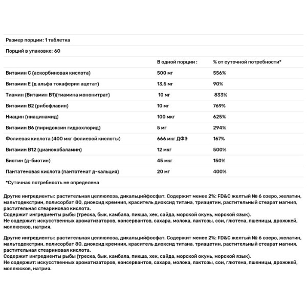 Стресс формула, Stress Formula, Puritan's Pride, 60 таблеток