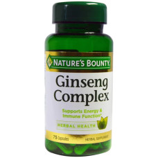 Женьшень комплекс, Ginseng Complex Nature's Bounty, 75 капсул