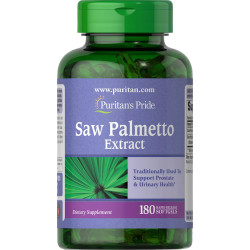 З пальметто, екстракт, Puritan's Pride Saw Palmetto, 180 м'яких капсул