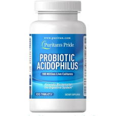 Пробіотик ацидофілус, Puritan's Pride Probiotic Acidophilus, 100 таблеток