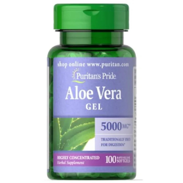 Алое вера, екстракт, Aloe Vera Extract, Puritan's Pride, 25 мг, 100 гелевих капсул
