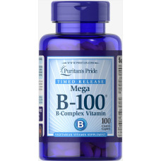 Вітамін B100 комплекс, Puritan's Pride Vitamin B-100®, 100 капсул