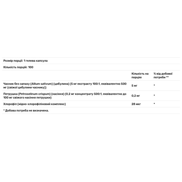 Часник і петрушка, Odorless Garlic & Parsley, Puritan's Pride, 500 мг \/ 100 мг, без запаху, 100 гелевих капсул