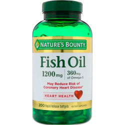 Рыбий жир 1200 мг, быстрое высвобождение, Fish Oil Nature's Bounty, 200 капсул