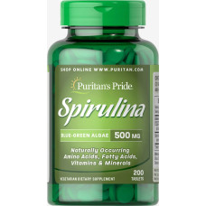 Спіруліна 500 мг, Puritan's Pride Spirulina, 200 таблеток