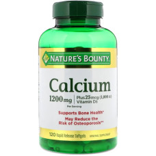 Кальцій плюс вітамін D3, Nature's Bounty Calcium Vitamin D3, 1200 мг/1000 МО (25 мкг), 120 капсул