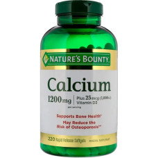 Кальцій 1200 мг, вітамін D3 1000 МО, Calcium Plus Vitamin D3 Nature's Bounty, 220 капсул