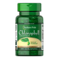 Хлорофіл концентрат 50 мг, Puritan's Pride Chlorophyll Concentrate, 100 м'яких капсул