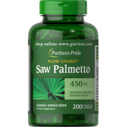 З пальметто 450 мг, Puritan's Pride Saw Palmetto, 200 капсул