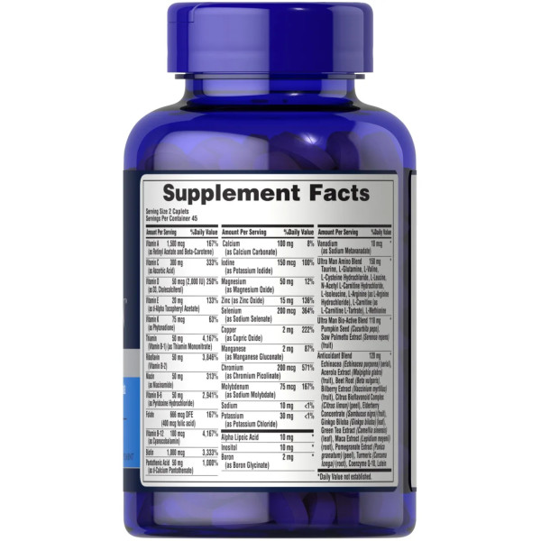 Вітаміни для чоловіків, Ultra Vita Man Time Release, Puritan's Pride, 90 капсул