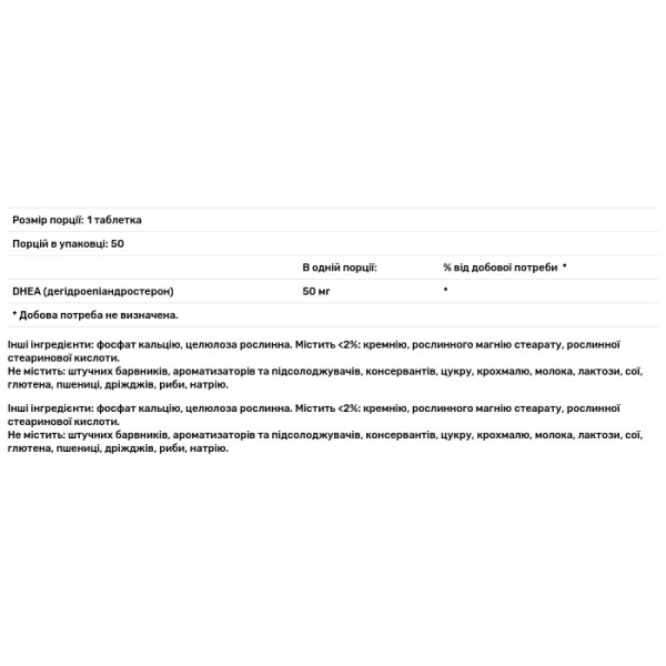 ДГЕА, Дегідроепіандростерон, DHEA, Puritan's Pride, 50 мг, 50 таблеток