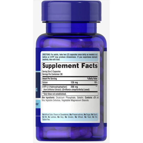 5-гідрокситриптофан, 5-HTP, Puritan's Pride, 100 мг, 60 капсул