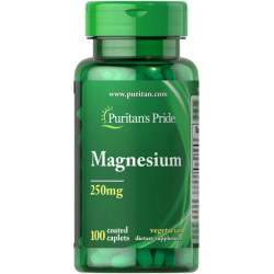 Магний 250 мг, Puritan's Pride Magnesium, 100 капсул