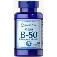 Комплекс витаминов B-50, Puritan's Pride Vitamin B-50 Complex, 100 капсул