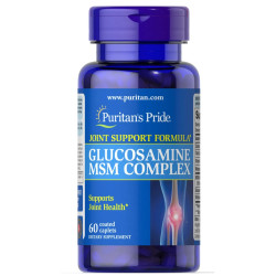 Глюкозамин и МСМ 333 мг / 500 мг, Puritan's Pride Glucosamine MSM Complex, 60 каплет
